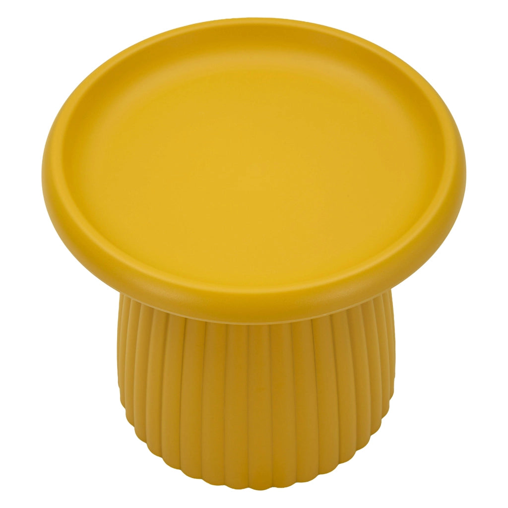 Dasifa, Tavolino da Salotto Adatto per Indoor/outdoor, 52x45x52h cm Giallo Senape