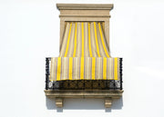 Tenda Da Sole A Caduta UV Per Esterno Balcone Casa Telo Ombra Modello Riga Fine - 145x250 - Giallo