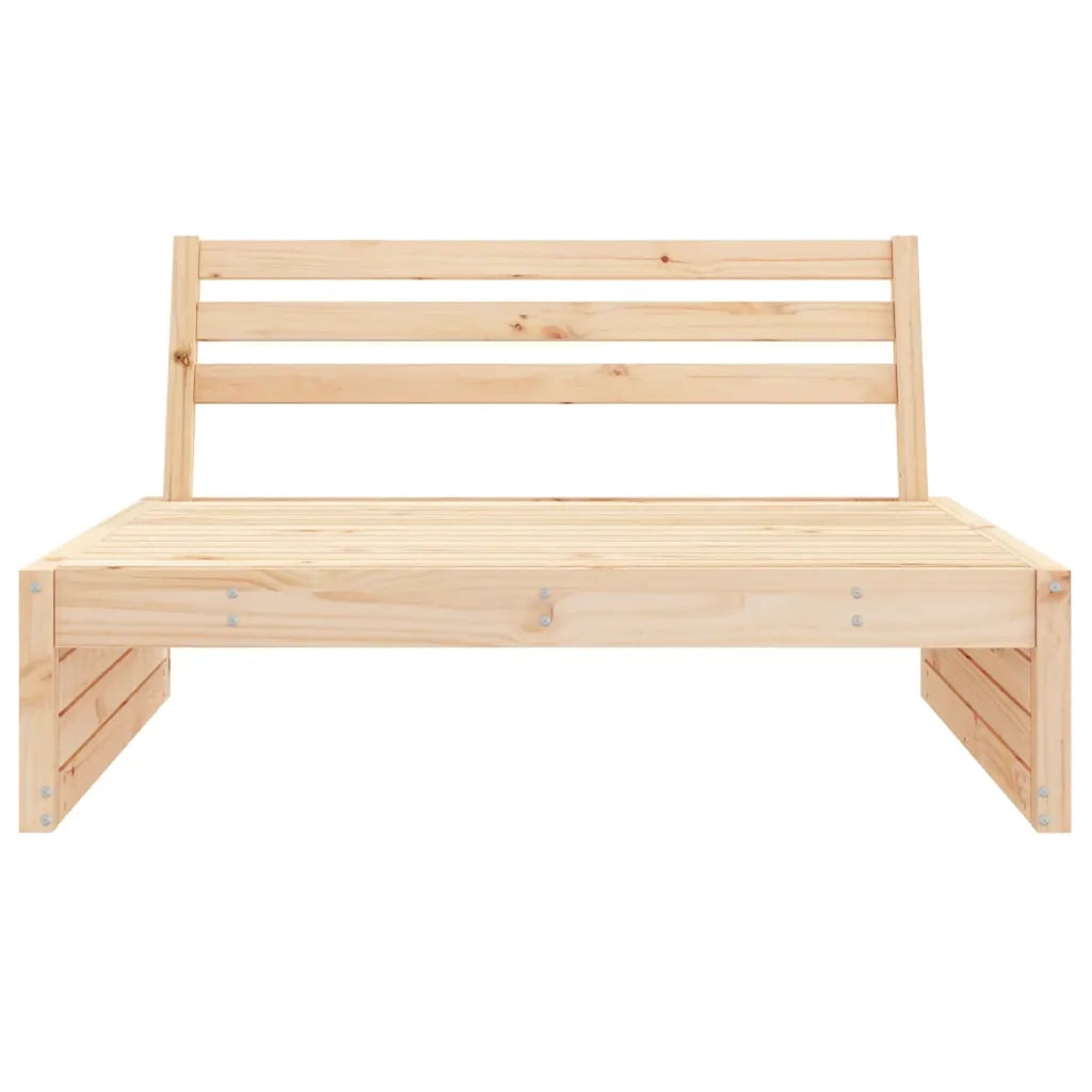 Divano Centrale da Giardino-Sofa Modulare-Divanetto da esterno 120x80 cm in Legno Massello di Pino