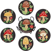 6 pezzi di supporti per Diamond Art Painting con supporti per craft DIY standard, disegno di funghi, ronde supporti (10 cm / 4")