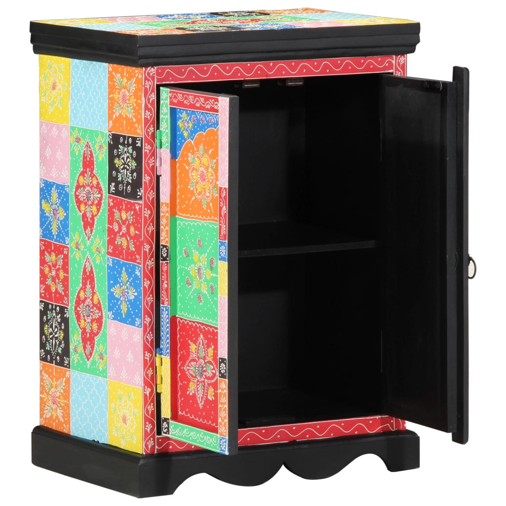 Tavolo Consolle Multicolore 50x30x75 cm in Legno Massello di Mango