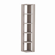 Libreria in legno "Nati" - 32 x 32 x 161 cm - Marrone moka chiaro