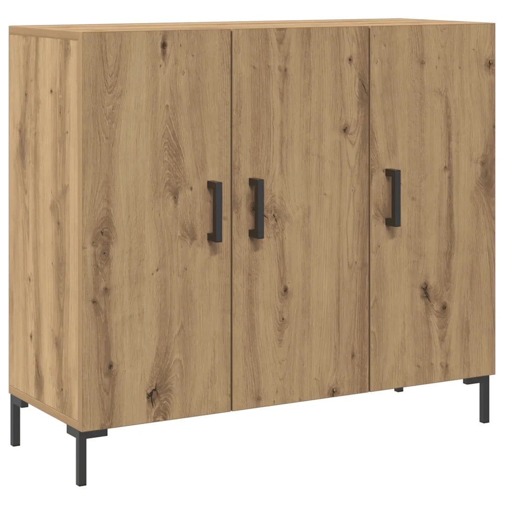 Credenza | Madia | Buffet da pranzo | Armadio da pranzo Rovere Artigianale 90x34x80 cm in Legno Multistrato
