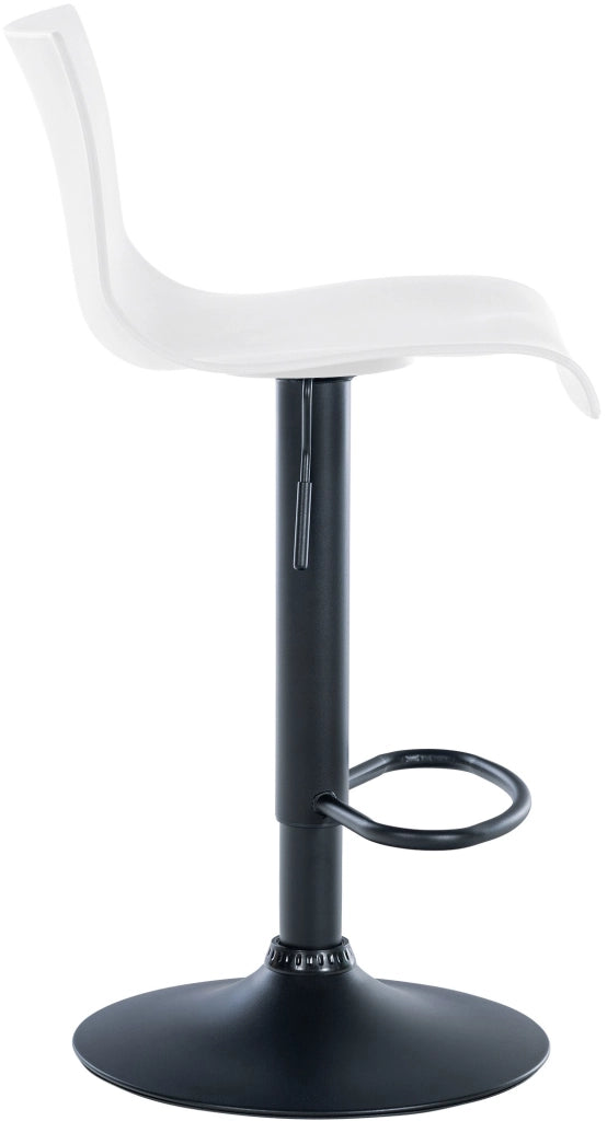 Sgabello Branford bianco,Plastica