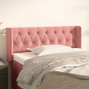 Testiera ad Orecchio Nera 93x16x78/88 cm in Velluto 3119145