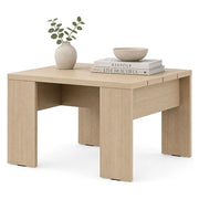 Magre, Tavolino da Salotto Forma Quadrato, 67x67x43h cm Marrone Rovere