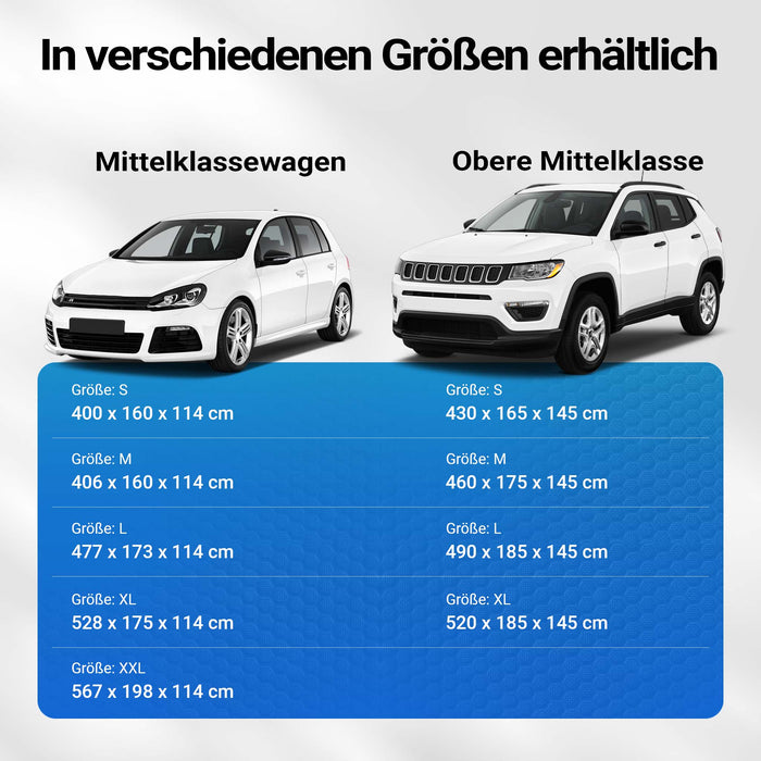 Telo copriauto integrale L 482x178x119 cm Telone di protezione auto contro grandine neve e pioggia