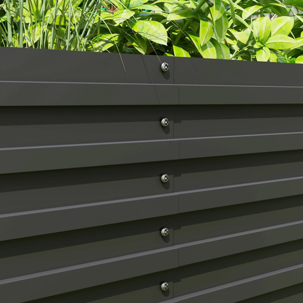 Hochbeet ¨C zephmum ¨C Acciaio, Grigio Scuro, 240x60x60 cm