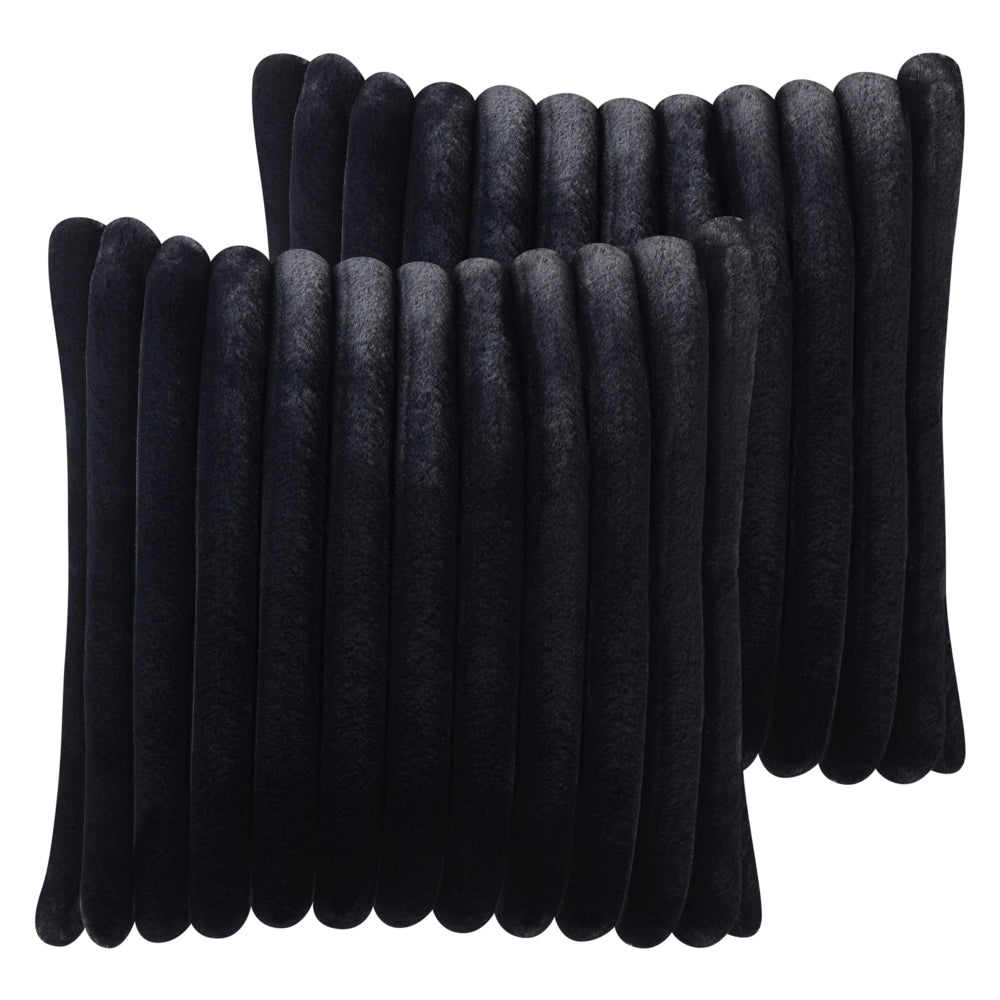 Set di 2 cuscini tessuto nero 45 x 45 cm camera da letto soggiorno