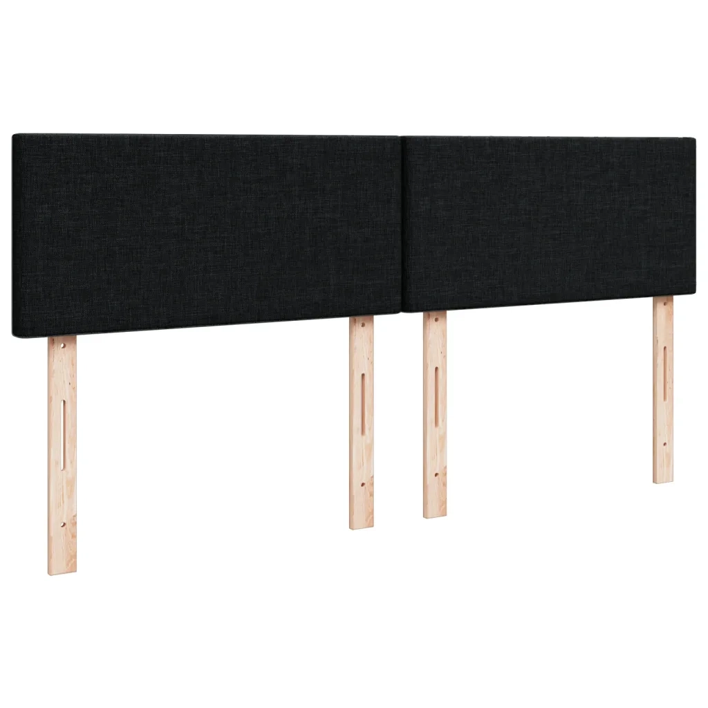 vidaXL Giroletto a Molle con Materasso Nero 160x200 cm in Tessuto