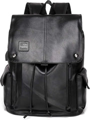 Borse da Scuola con USB - Uomo PU Città - 15,6 Pollici Portatile - Borsa da Ragazzo Bagaglio - Impermeabile Borsa - Grande Viaggi d'Affari