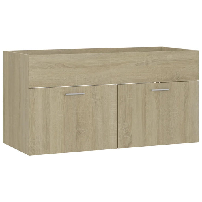 Set Mobili da Bagno 2 pz Rovere Sonoma in Legno Multistrato 804803