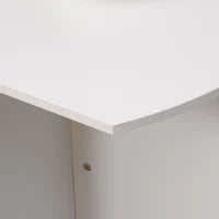 Tavolo da Pranzo Pieghevole Salvaspazio in Legno, 90x60x74cm, Bianco