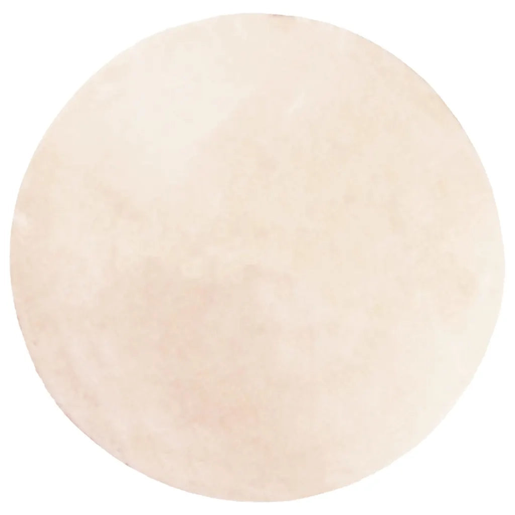 Tappeto a Pelo Corto HUARTE Morbido e Lavabile Beige Ã˜ 120 cmcod mxl 85966