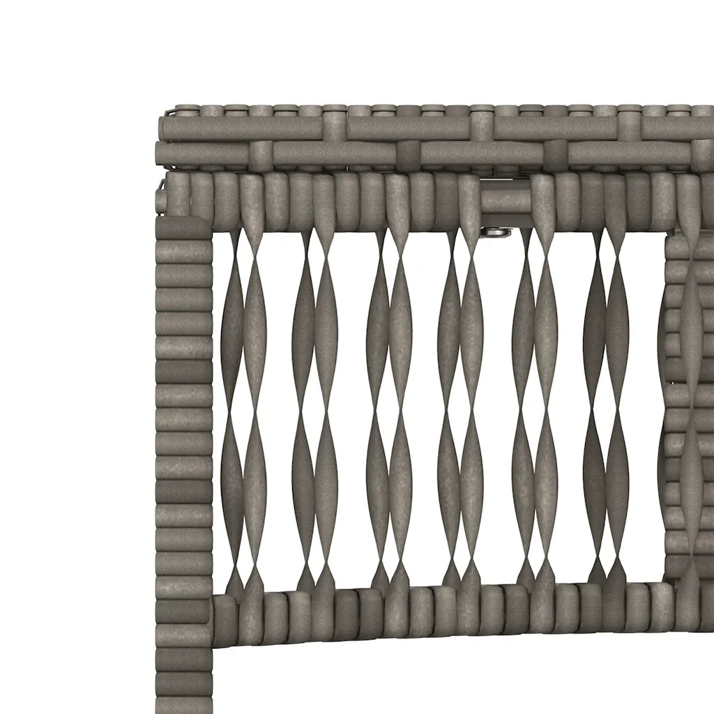 Lettini prendisole 2 pz con Tavolino in Polyrattan Grigio 4002752