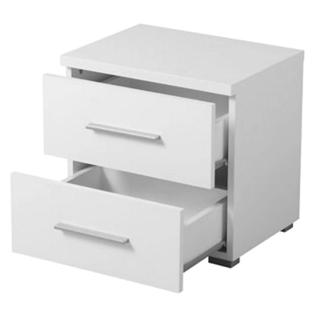 Colliano, Comodino un Ripiano, 44.5x33.5x43h cm Bianco