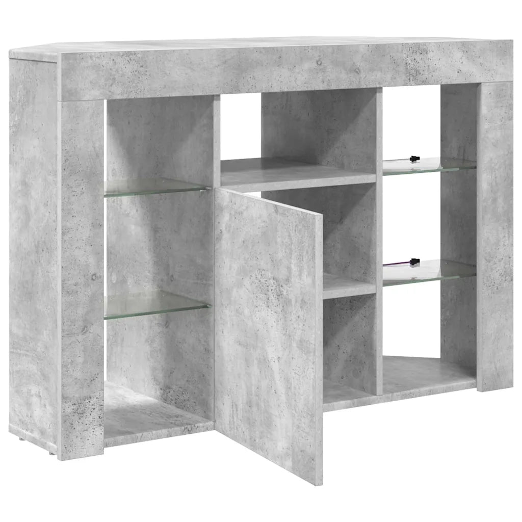 Mobile TV LED Angolare Grigio cemento 100x40x68cm 889788