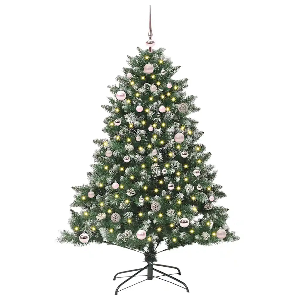 Albero di Natale Artificiale-Albero Natalizio con 150 LED Verde 150 cm 630161