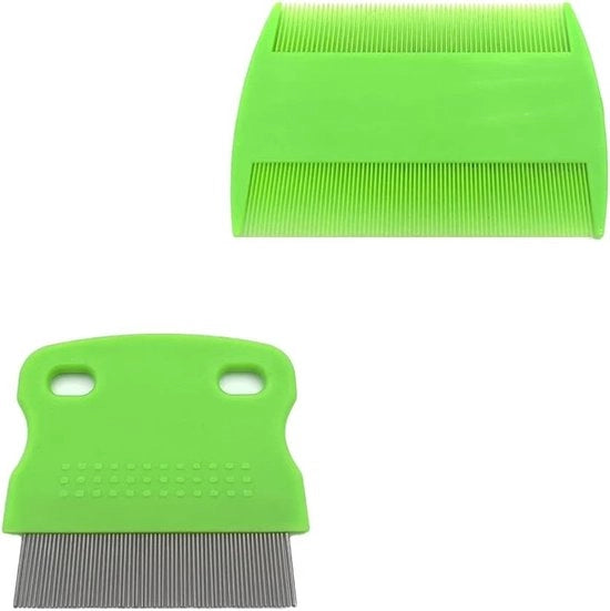 Due pezzi di acciaio inox - spazzola per denti e spazzola a doppia testa per la cura e la rimozione di rossori o pidocchi