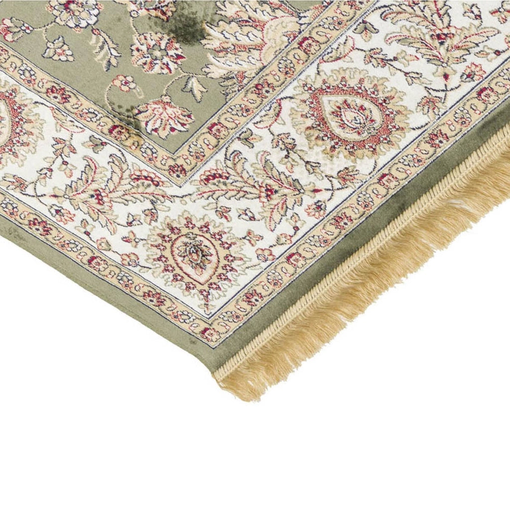 Tappeto RUBINE 492 Ziegler VERDE cm.120x160 disegno classico persiano stile orientale tradizionale. Tappeto salotto, soggiorno, camera da letto, ingresso, corridoio.