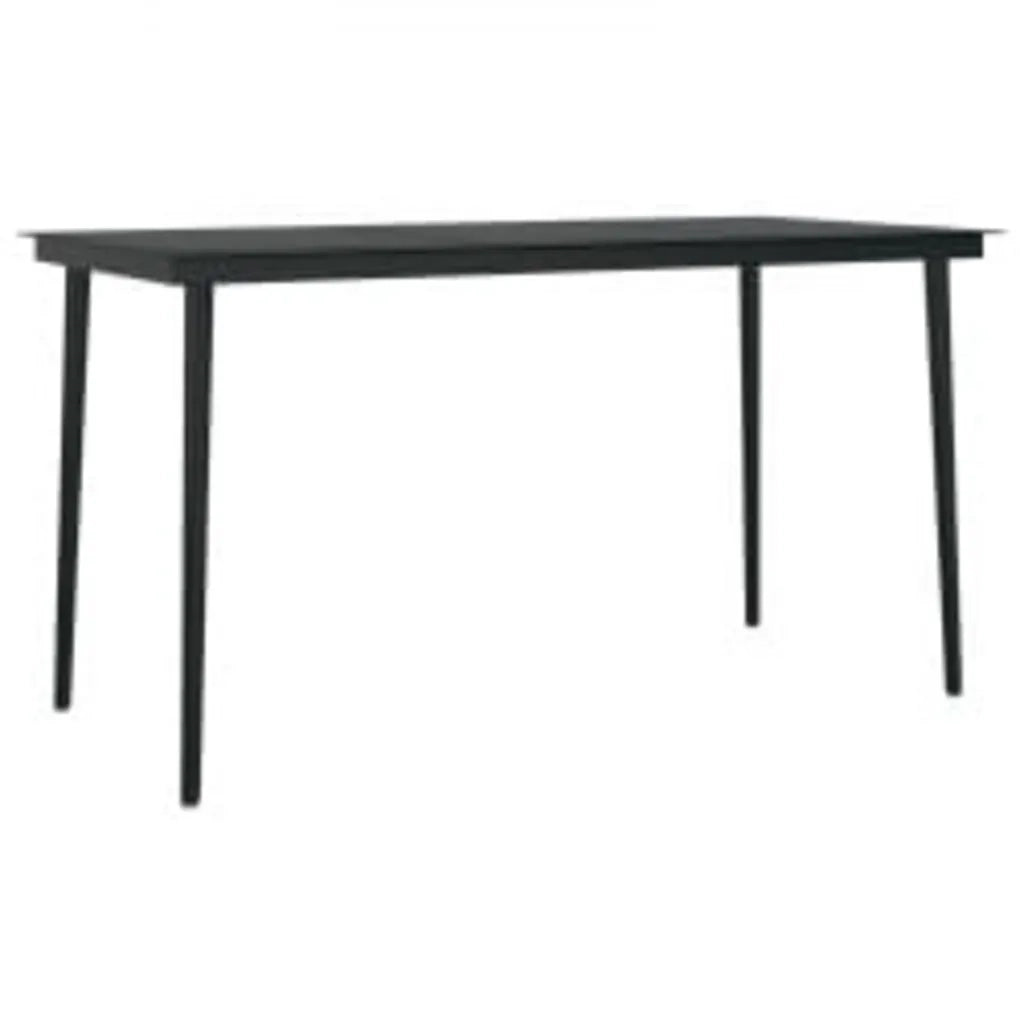 Set da Pranzo da Giardino 5 pz con Cuscini Grigio e Nero 3099349