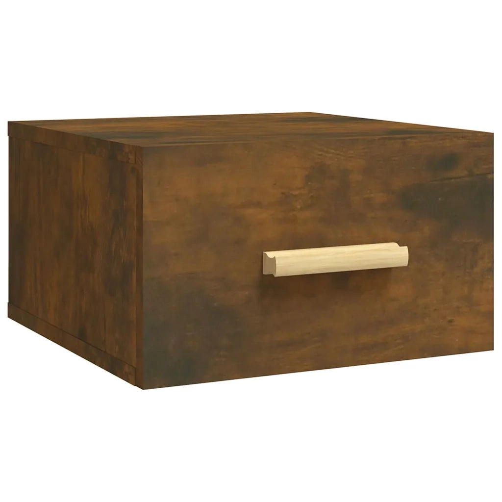 Comodini a Muro 2 pz Rovere Fumo 35x35x20 cm 817574