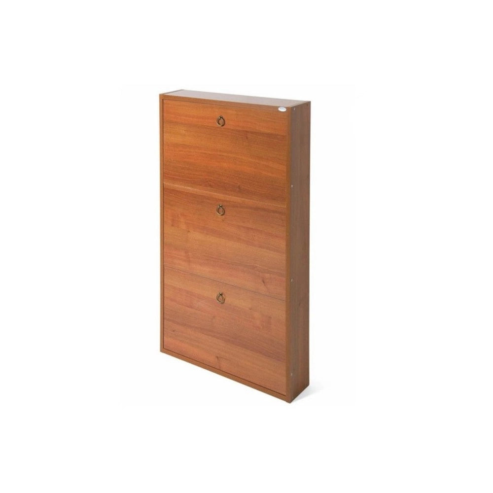 Scarpiera 3 ante slim salvaspazio 108x65x15 Serena colore noce antico