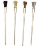 Set di 4 Borsette di Veloce Pulizia - Materiale Premium - Setto di Spazzole in Acciaio Inox - Spazzola a Setole di Rame - Spazzola a Setole di Velluto - Spazzola a Setole di Crin - Codice Articolo: Set di 4