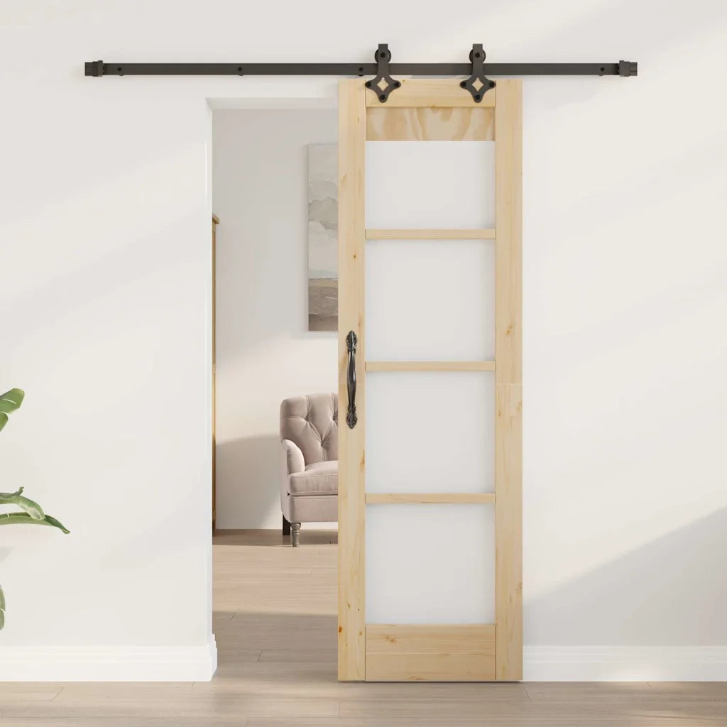 Porta scorrevole ORKDAL Naturale e Nero 61 x 198,5 cm 3332153