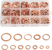 300 pezzi di anello di chiusura in rame a forma di disco, kit di anelli di rame per afdichtring, set di anelli di chiusura in rame (12 misure)