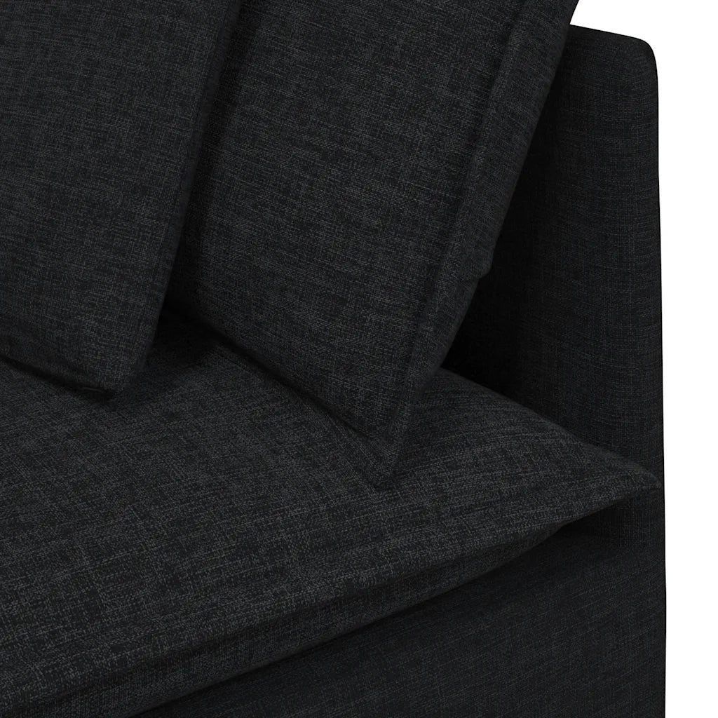 Modulo Angolare Divano Modulare con Cuscini Nero 100 cm CFW4378446