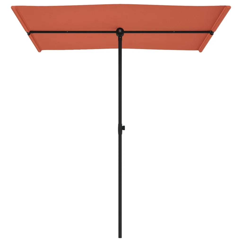 Ombrellone da Giardino Palo in Alluminio 180x110cm Terracotta 47333