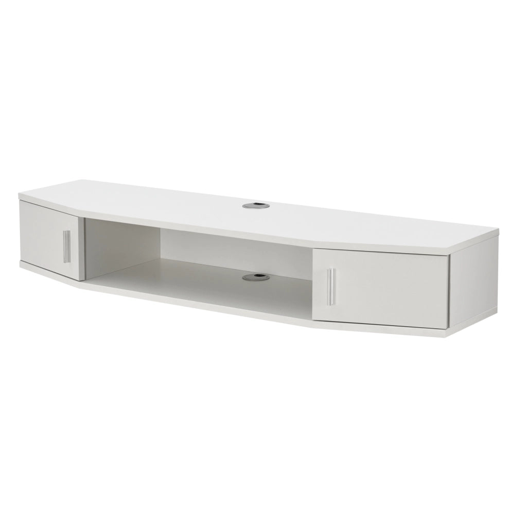 Mensola TV Tørring Sospesa a Muro 17,5 x 110 x 30 cm Bianco [en.casa]