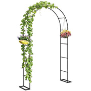 Arco Giardino per Piante Rampanti ¨C zephmum ¨C Nero 145x39x237 cm
