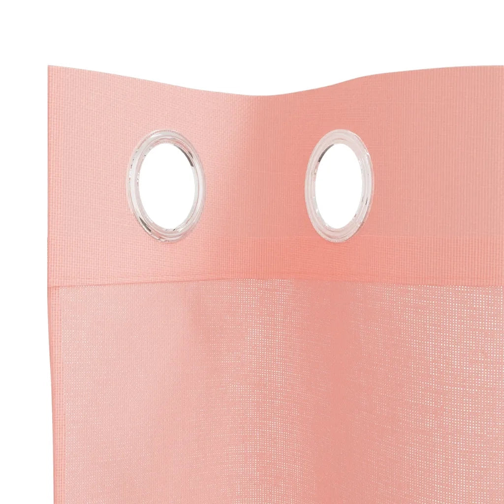 Tende in Voile con Occhielli 2 pz Rosa 140x175 cm 4102096