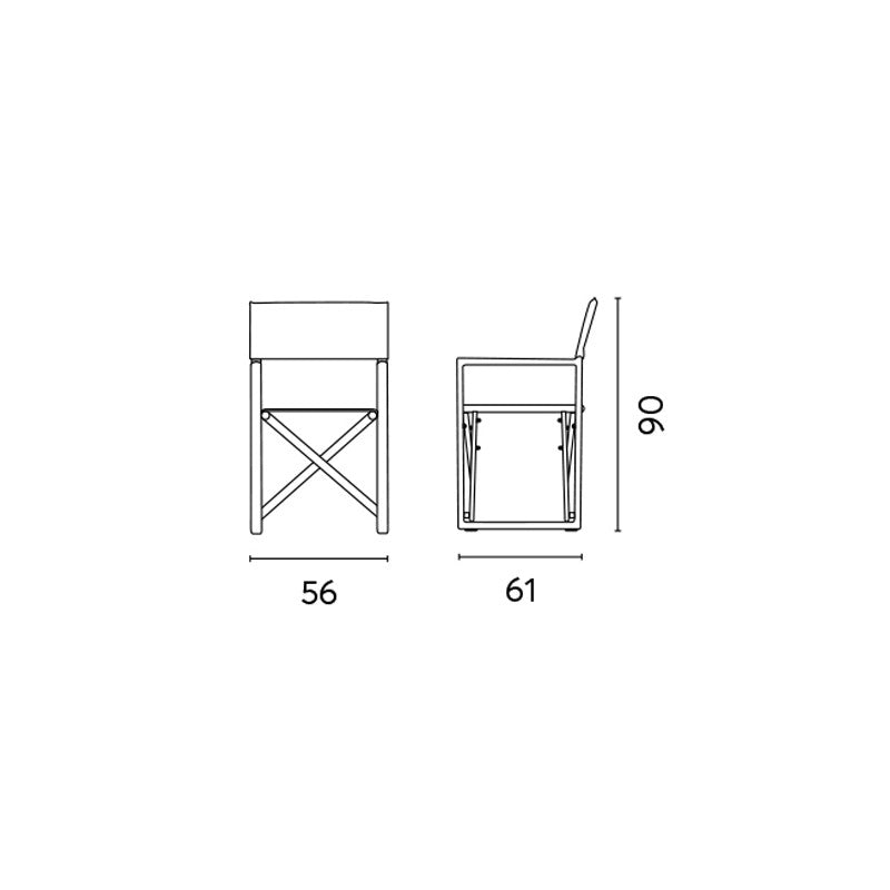 Set Di 4 Sedie Regista Paros Alluminio Bianco/Text Grigio Chiaro Moia