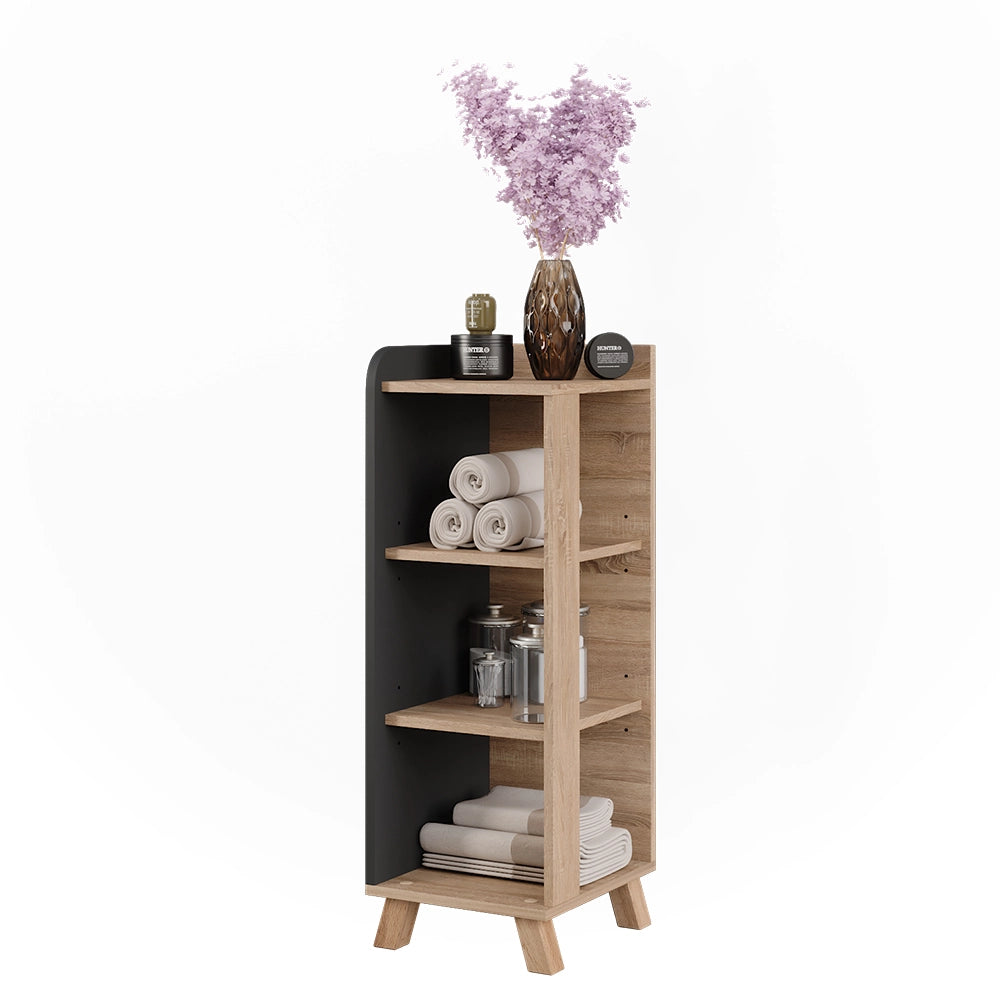 Vicco Mobiletto midi Sonoma/antracite 30 x 90 cm con 4 ripiani