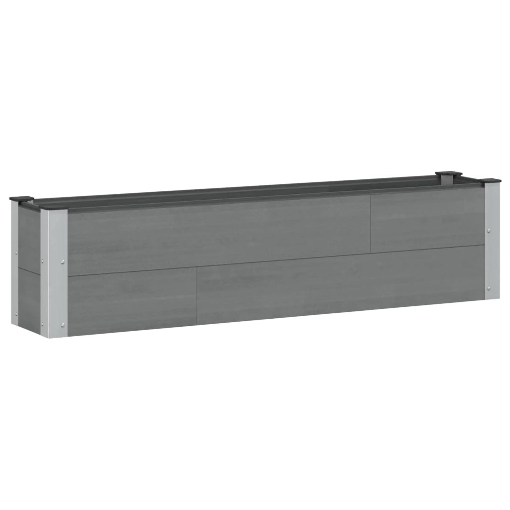 Fioriere | Cassetta per fiori | Letto rialzato da giardino Grigio 150 x 30 x 36 cm