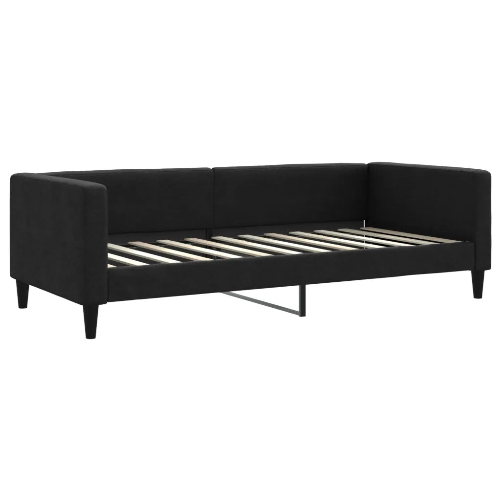 Divano Letto Estraibile con Cassetti-Sofa Letto-Daybed Nero 90x200 cm in Tessuto 953359