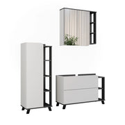 Vicco Set di mobili da bagno Antracite/bianco 3 parti