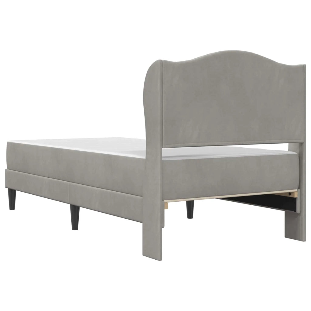 Struttura del letto Grigio Chiaro 100 x 200 cm Velluto