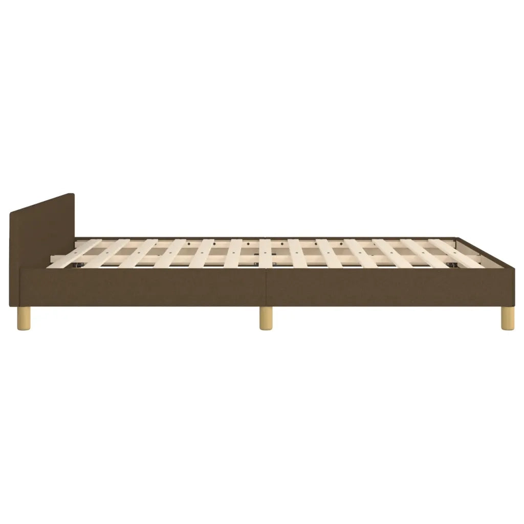 Giroletto senza Materasso Marrone Scuro 140x190 cm Tessuto 3125214