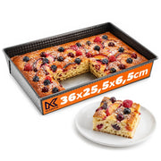 Teglia rettangolare antiaderente per torte KADAX 36x25x6