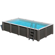 Piscina In Legno Composito Wpc Wood Connect 5,95 X 3,15 X H 1,26 M