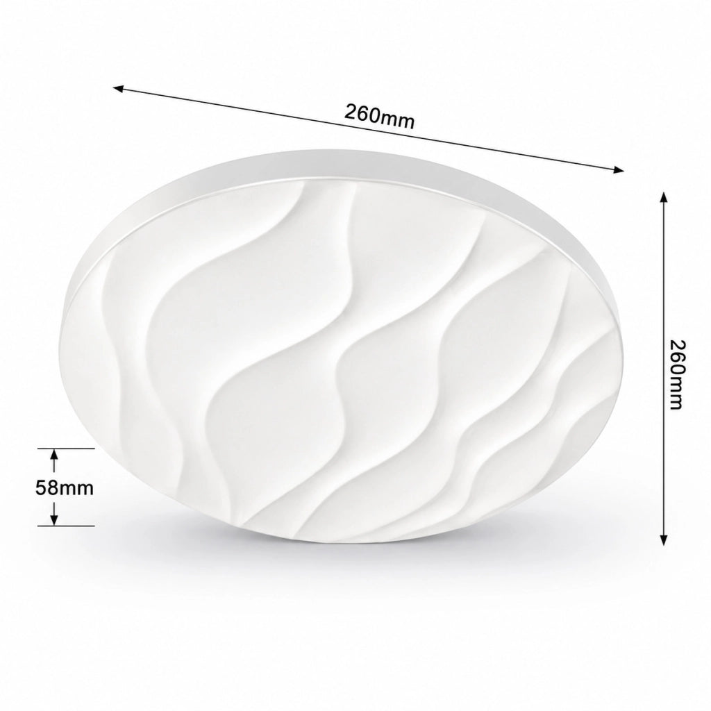 PLAFONIERA LED 24W 3CCT 26CM LAMPADA SOFFITTO LUCE 3000K 4000K 6500K ET-31729