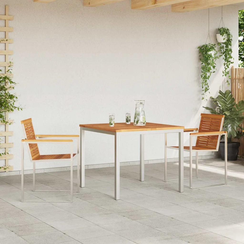 Set da Pranzo per Giardino 3 pcs Legno di Acacia Massello 3334805