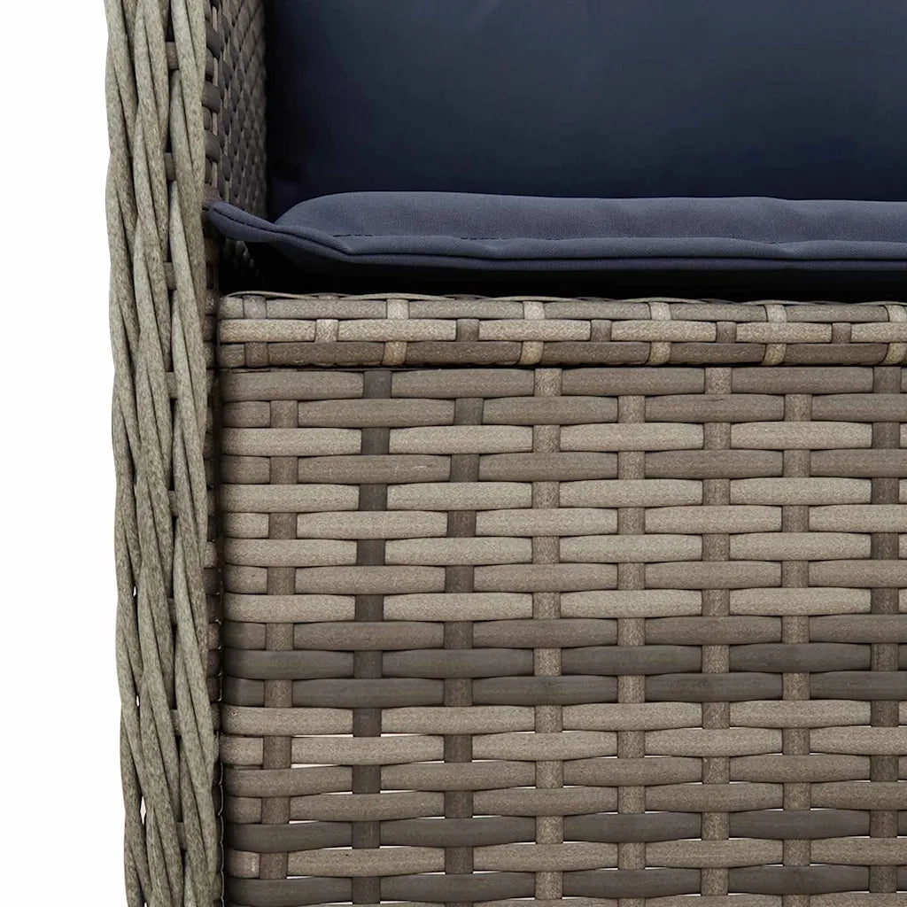 Panchina da giardino Grigio polyrattan 3394465