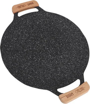 Griglia a cotto in ghisa piatta 11.8 pollici - piastre a fuoco circolare con rivestimento antiscivolo - Comales per Tortilla - tavola da cucina elettrica con induzione