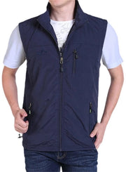 Vestone Casuale - Vestino Leggero - Chiusura a Righello - Molti Taschi - Poliestere - Adatto per Primavera/Autunno