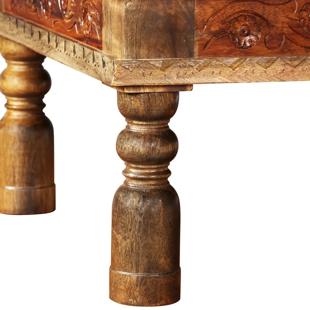 Tavolino da Salotto-Tavolino da soggiorno-Tavolo in Massello di Acacia e Mango 110x60x38cm